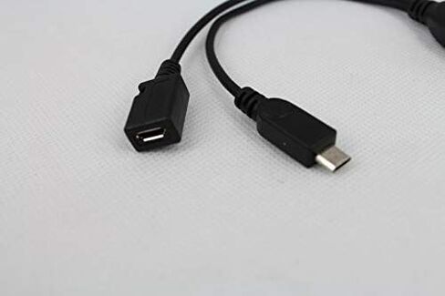 2-in-1 Micro USB to USB Adapter OTG Cable Power Cable Replacement for Fire Stick, Samsung Galaxy S6 S7 (2 Pack) in Saudi Arabia