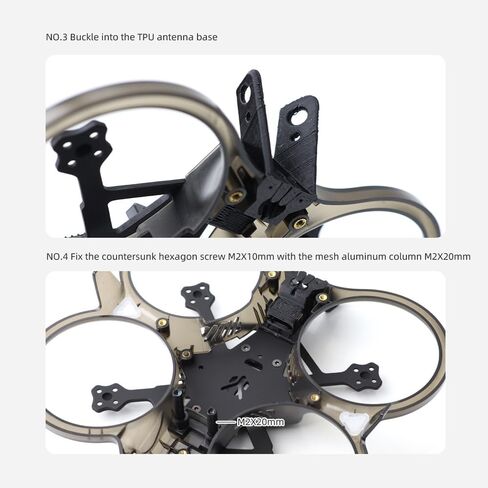 إطار الطائرة بدون طيار Cinewhoop FPV مقاس 2 بوصة من HGLRC لطائرات FPV Cinewhoop Racing بدون طيار كوادكوبتر (أسود) in Saudi Arabia