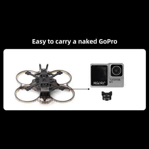 إطار الطائرة بدون طيار Cinewhoop FPV مقاس 2 بوصة من HGLRC لطائرات FPV Cinewhoop Racing بدون طيار كوادكوبتر (أسود) in Saudi Arabia