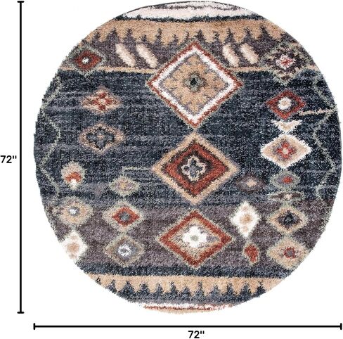 nuLOOM Rosemarie Bohemian Soft Shag Tassel Area Rug, 4' x 6', Blue in Saudi Arabia