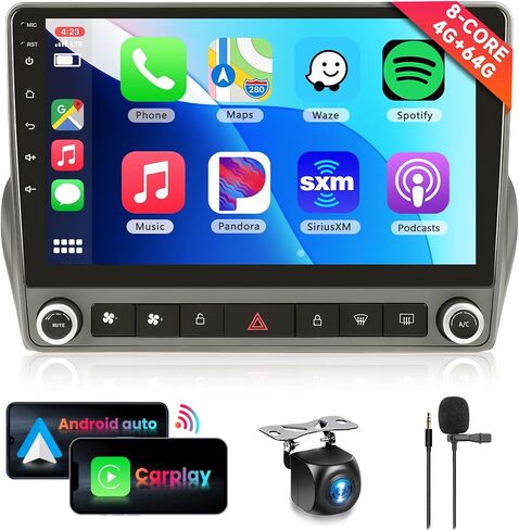 راديو ستيريو للسيارة 8 CORE 4G+64G لسيارة شيفروليه تشيفي كامارو 2008-2015 مع CarPlay Android Auto، 9 بوصة 1280 * 720P IPS شاشة تعمل باللمس Android 13 GPS WiFi Bluetooth 32-Band DSP SWC HD Camera in Saudi Arabia