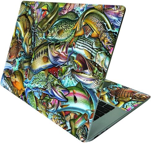 MightySkins Skin Compatible with Microsoft Surface Laptop 4 15" - Action Fish Puzzle | Protective, Durable, and Unique Vinyl Decal wrap Cover | Easy to Apply and Change Styles | Made in The USA in Saudi Arabia