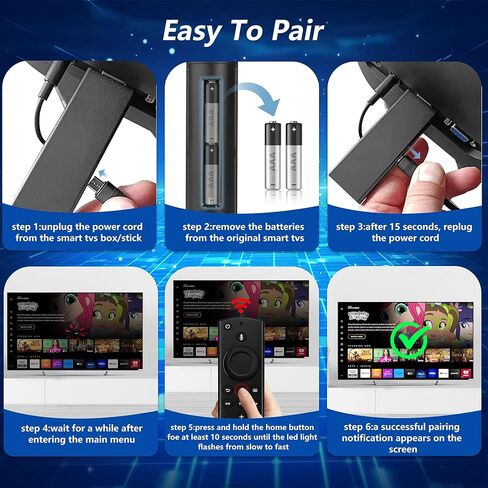 Replacement Remote Control for TV Stick，for Fire Smart TVs Stick (2nd Gen), AMZ Smart TV (3rd Gen), TV Cube (1st/2nd Gen), TV Stick Lite, TV Stick 4K in Saudi Arabia