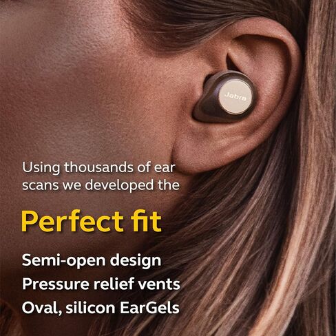 Jabra Elite 85t - Gold Beige Wireless Headset/Music Headphones Gold Beige (Renewed) in Saudi Arabia