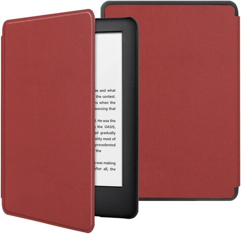 for Amazon Kindle Paperwhite 11th Generation(2021 Release) Smart Cover,Ultra Slim Folio Lightweight with Auto Sleep/Wake Up Leather Case for New Paperwhite 11th Gen 6.8" inch (Hard-Black) in Saudi Arabia