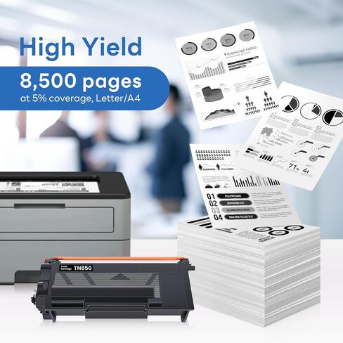TN-850 TN850 Toner 2 Pack Compatible TN850 High Yield Black Toner Cartridge Replacement for Brother HL-L6200DW HL-L6400DW HL-L5100DN MFC-L5800DW MFC-L5850DW MFC-L6800DW MFC-L5700DW Printer Toner. in Kuwait