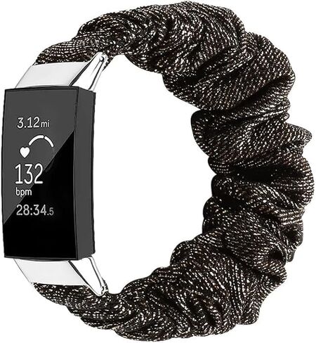 متوافق مع fitbit Charge 2 Scrunchie Band Strap القماش البديل SoftFabric معصمه سوار المرأة المرنة Scrunchy للشحن 2 للفتيات in Kuwait