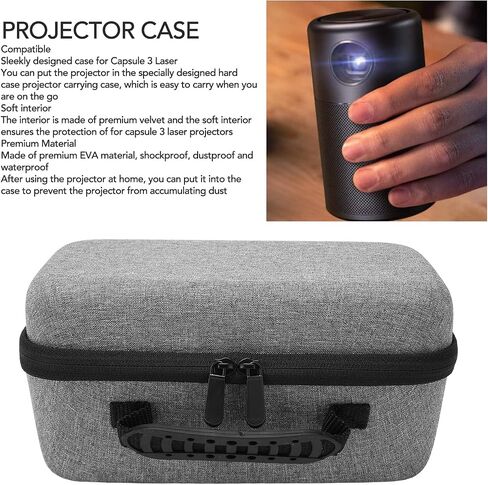 Cuifati Projector Carrying Case for Samsung Nebula Capsule 3 & 1080P Projector, EVA Waterproof Shakeproof Portable Travel Bag in Saudi Arabia