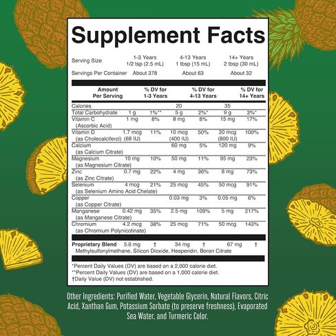 Nighttime Liquid Multimineral Sleep Supplement | Sugar Free | Calm Magnesium Citrate Sleep | NO Melatonin | Calcium Magnesium Zinc | Available in 4 Flavors | Vegan | Gluten Free | 15 Servings in Saudi Arabia