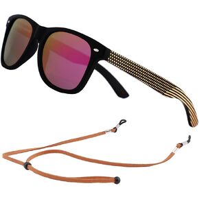 نظارات شمسية خشبية مستقطبة للرجال من AN SWALLOW للرجال والنساء، نظارات شمسية للنساء بجوانب خشبية من الخيزران in Kuwait