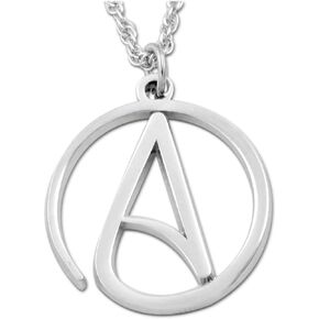 Circle A for Atheist Necklace - [1" Diameter]