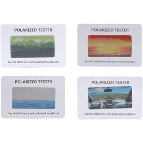 4 PCS Polarized Glasses Test Card,Polarization Sunglasses Tester, Polarized Glasses Check Paper Accessories