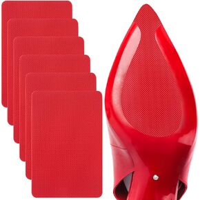 Red Bottoms Sole Protector 6pcs, Sole Protector for Christian Louboutin High Heels, Self-Adhesive Silicone Anti Slip Shoe Grips Sole Guard for Red High Heels