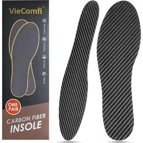 Carbon Fiber Insoles 1 Pair for Pain Relief & Injury Recovery. Rigid Orthotic Inserts Ideal for Reducing Foot Pain of Turf Toe, Hallux Rigidus, Arthritis. Carbon Fiber Shoe Inserts for Women Men 25cm