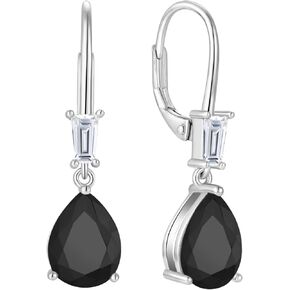 TIMFROZ 925 Sterling Silver Infinity Dangle Drop Earrings Leverback Earrings 5A Cubic Zirconia Birthstone for Women Anniversary Mother's Day Birthday Christmas Gifts for Her