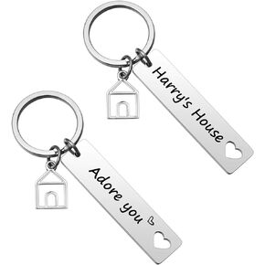 Chengal Music Gift Singer Fans Keychain Phrase Engraved Stainless Steel Keyring for Girlfriend, Mom, or Friend - Rust-Free Memorable Present Double sided design