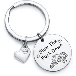 RSZOTW Slow Gift Animal Gift Bff Keychain Best Friend Keychain Bff Gift Daughter Keychain Sloth Keychain