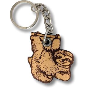 فورليثيرمور - سلسلة مفاتيح من الجلد الطبيعي بتصميم حيوان الكسلان السعيد in Kuwait