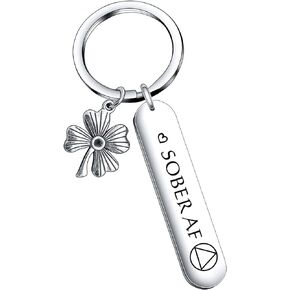 De&ai Sober Friends Celebration Keychain Sober AF Gift