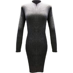 Yuhanya Women Turtleneck Knit Stretchable Elasticity Long Sleeve Slim Fit Sweater Dress in Kuwait