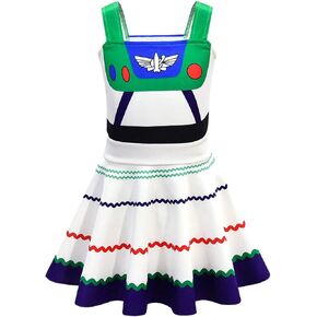 Dressy Daisy Cowgirl Costume Halloween Christmas Birthday Parties Role Play 2 Pieces Set Jumpsuit Dress for Girls Outfit