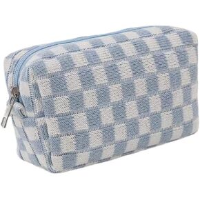 small makeup bag cosmetic bag skin care bag cute accessories y2k accessories makeup bag cute makeup bags checkered makeup bag (6pcs Multicoloured)