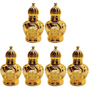 FRCOLOR 6 Pcs Essential Oil Roller Bottles Vintage Middle Eastern Empty Roll On Glass Bottles Perfume Roller Bottles Containers(15ml)