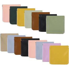 ايكيتي 15 قطعة من حقائب مستحضرات التجميل للجيب بدون سحاب، حقائب مكياج صغيرة من جلد الخراف ذاتية الغلق، حقائب مستحضرات تجميل صغيرة مقاومة للماء، حقائب مكياج محمولة من جلد البولي يوريثين لسماعات الرأس in Kuwait