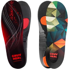 Cruvheal 220+lbs Strong Arch Support Insoles and Sport Insoles