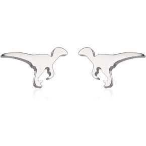 Minimalist Small Dinosaur Stud Earrings for Women Girls Stainless Steel Hypoallergenic Tiny Cute Animal Dragon Cartilage Tragus Post Fashion Polished Christmas Birthday Valentine Jewelry Dainty Gifts