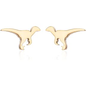 Minimalist Small Dinosaur Stud Earrings for Women Girls Stainless Steel Hypoallergenic Tiny Cute Animal Dragon Cartilage Tragus Post Fashion Polished Christmas Birthday Valentine Jewelry Dainty Gifts