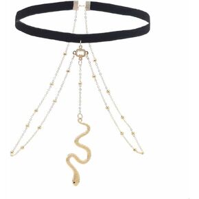 Snake Leg Chain Thigh Chain Gold Silver Color Snake Body Chain Boho Snake Leg Chain Jewelry for Women Teen Girls