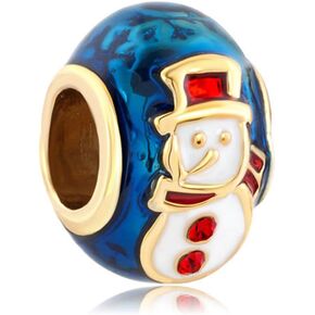 Christmas Gifts Snowman & Book Charms Beads For Charms Bracelets