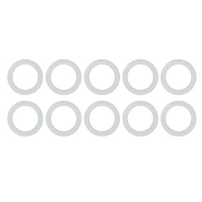 Pack of 10 Clear Silicone O-Rings (8mm (0.31"))