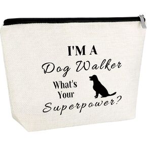 Dog Sitter Gift Makeup Bag Dog Walker Appreciation Gift Thank You Gift Dog Lover Gift Dog Walker Cosmetic Makeup Bag for Dog Lover Owner Makeup Pouch Toiletry Bag Gift for Dog Sitter Cosmetic Pouch in Kuwait
