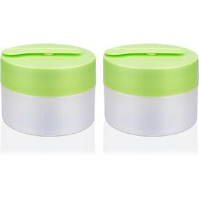Travel Cream Jars TSA Approved Travel Size Containers for Toiletries 3.4oz/100ml 2Pcs Leak proof Plastic Jars Wide Mouth Small Cosmetic Containers with Lids Travel Accessories