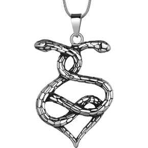 Snake Pendant Necklace Gothic Jewelry - Men's Stainless Steel Animal Serpent Cobra Ouroboros Infinity Heart Shape Pendant Necklace Chain Women Punk Hip-Hop Vintage Jewelry Birthday Gifts in Kuwait