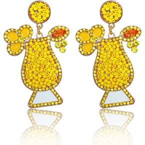 Hying Summer Earrings Popsicle Beaded Dangle Earrings Beach Pool Party Pendant Earrings Hawaii Holiday Fashion Jewelry Gift Earring for Women Girls Summer Decoration Beach Party Favors Drop
