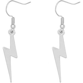 MANZHEN Simple Lightning Bolt Dangle Drop Earrings Women Flash Earrings Jewelry