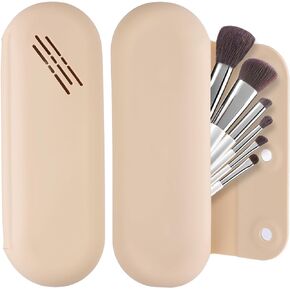 Serendishi Silicone Makeup Brush Holder,Travel Makeup Bag,Magnetic Cosmetic Bag,Travel Makeup Brush Case, Makeup Organizer Travel Essentials for Valentine's Gifts