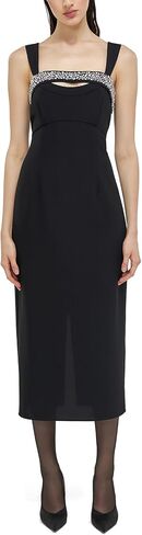 RICH RADI Q'S Womens Dresses Square Neck Evening Dress Cocktail Bodycon Gown Diamond Hand-Beaded Acetate Cut Out Dress in Saudi Arabia