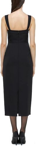 RICH RADI Q'S Womens Dresses Square Neck Evening Dress Cocktail Bodycon Gown Diamond Hand-Beaded Acetate Cut Out Dress in Saudi Arabia