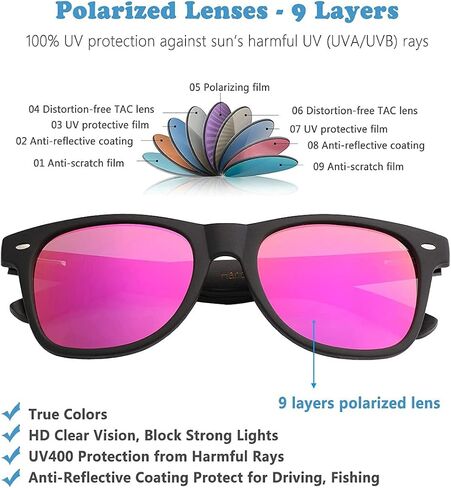 نظارات شمسية خشبية مستقطبة للرجال من AN SWALLOW للرجال والنساء، نظارات شمسية للنساء بجوانب خشبية من الخيزران in Kuwait