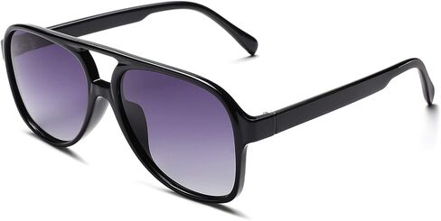 النظارات الشمسية المستقطبة Vintage Retro Aviator للنساء الرجال بإطار كبير 70s نظارات شمسية مربعة حماية UV400 in Kuwait