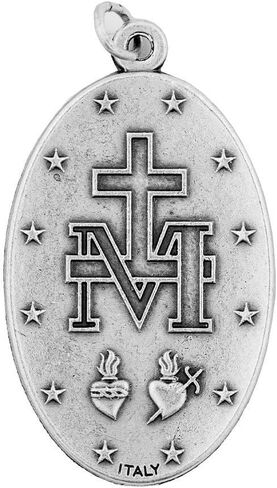 VILLAGE GIFT IMPORTERS 2" Miraculous Medal Pendant for Necklace, Bracelet, Etc | Simple and Detailed | Genuine Italian | Christian Jewlery in Saudi Arabia