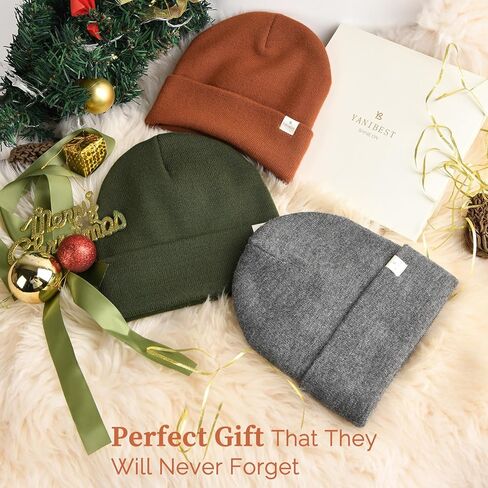 يانبيست قبعة صغيرة محبوكة مبطنة بالساتان للنساء والرجال من الاكريليك ببطانة حريرية ناعمة وفضفاضة ودافئة باساور عريضة in Kuwait