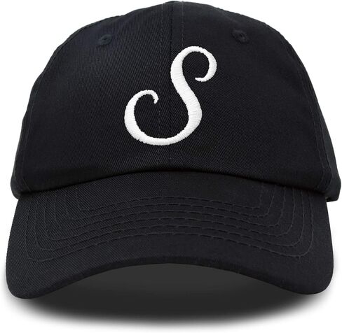 DALIX Initial Hat Letter S Womens Baseball Cap Monogram Cursive Embroider in Saudi Arabia