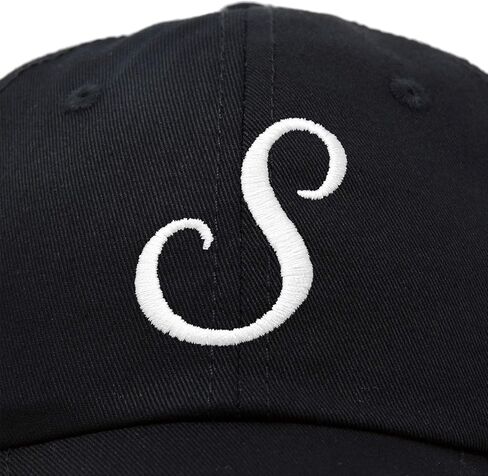 DALIX Initial Hat Letter S Womens Baseball Cap Monogram Cursive Embroider in Saudi Arabia