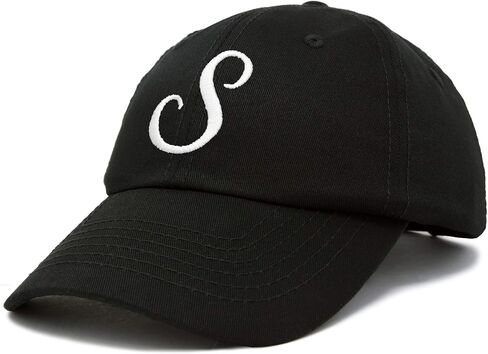 DALIX Initial Hat Letter S Womens Baseball Cap Monogram Cursive Embroider in Saudi Arabia