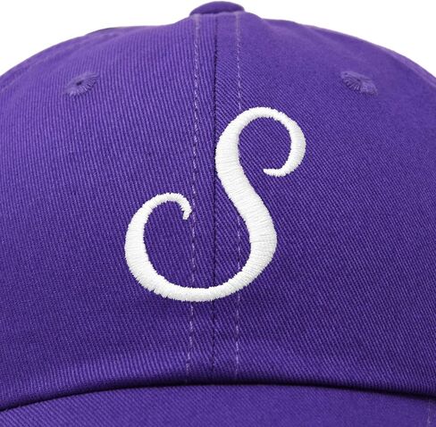 DALIX Initial Hat Letter S Womens Baseball Cap Monogram Cursive Embroider in Saudi Arabia